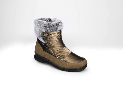 Winterstiefel mit Kunstpelzrand 