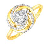 Interessanter Damenring mit 7 Brillanten und 49 Diamanten 