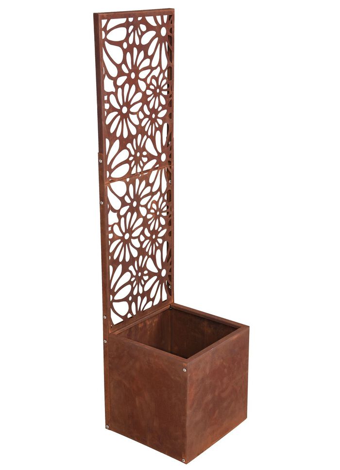 Pflanzkasten mit Spalier ROST