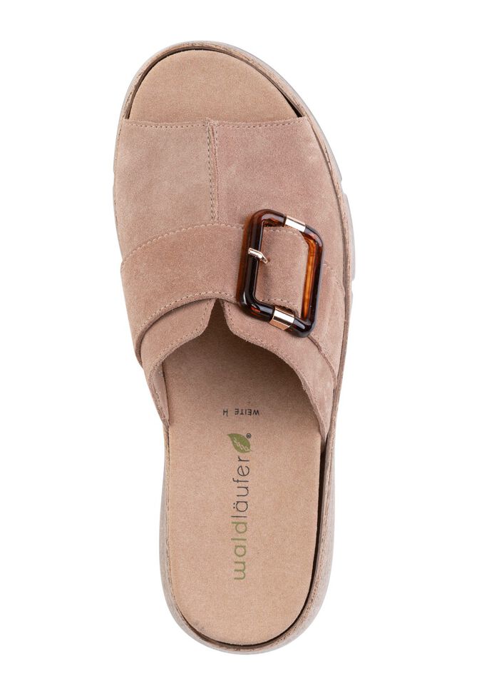 Waldl&auml;ufer Pantolette mit Zier-Schliesse SAND