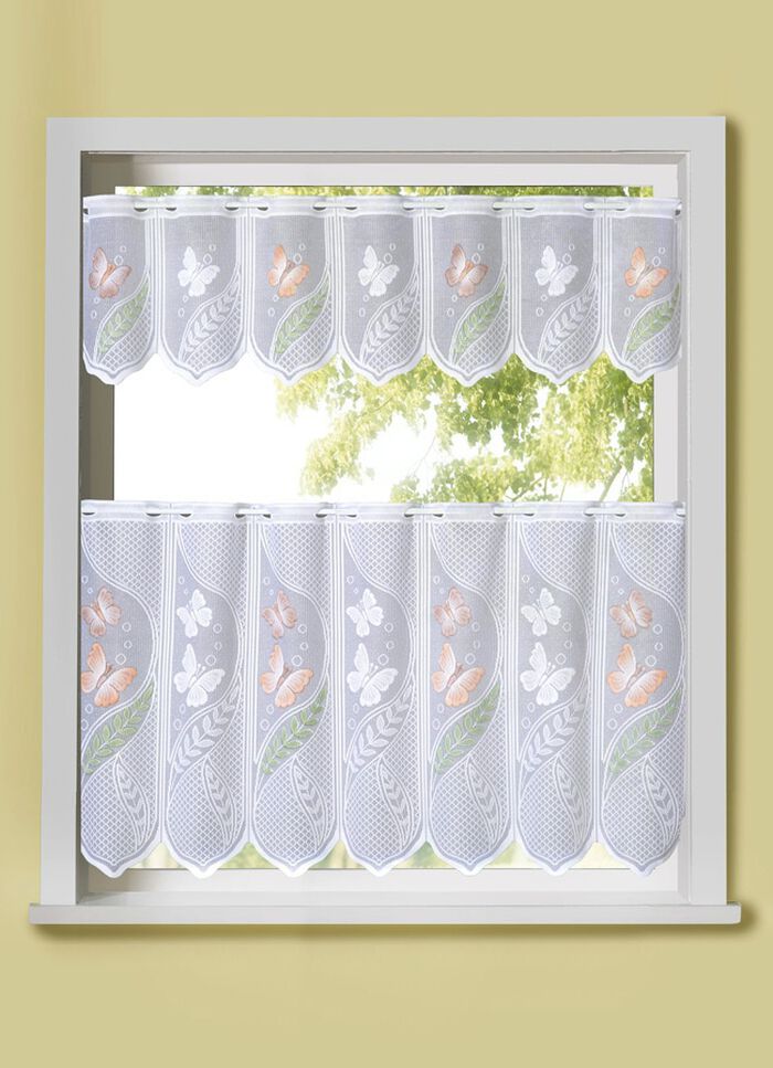 Kurzvorhang &laquo;Schmetterlinge&raquo; in verschiedenen Farben 