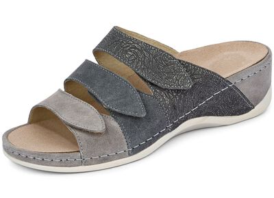 Mubb, bequeme Damen-Pantoletten, Weite H, mit herausnehmbarem Fussbett 