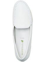 Waldläufer Mokassin-Slipper aus edlem Rind-Nappaleder WEISS