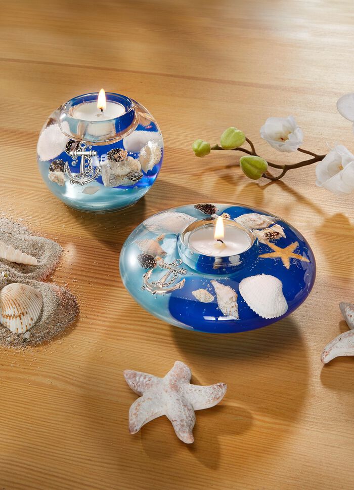 Teelichthalter aus Glas 