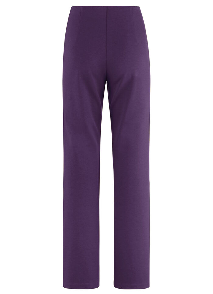 Jerseyhose mit ausgestellter Fu&szlig;weite BROMBEER