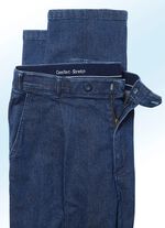 B&uuml;gelfreie Jeans mit G&uuml;rtel in 3 Farben JEANSBLAU