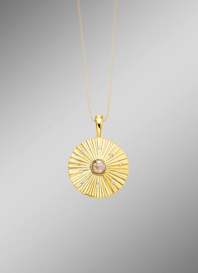 Vergoldeter Anh&auml;nger mit Zirkon 