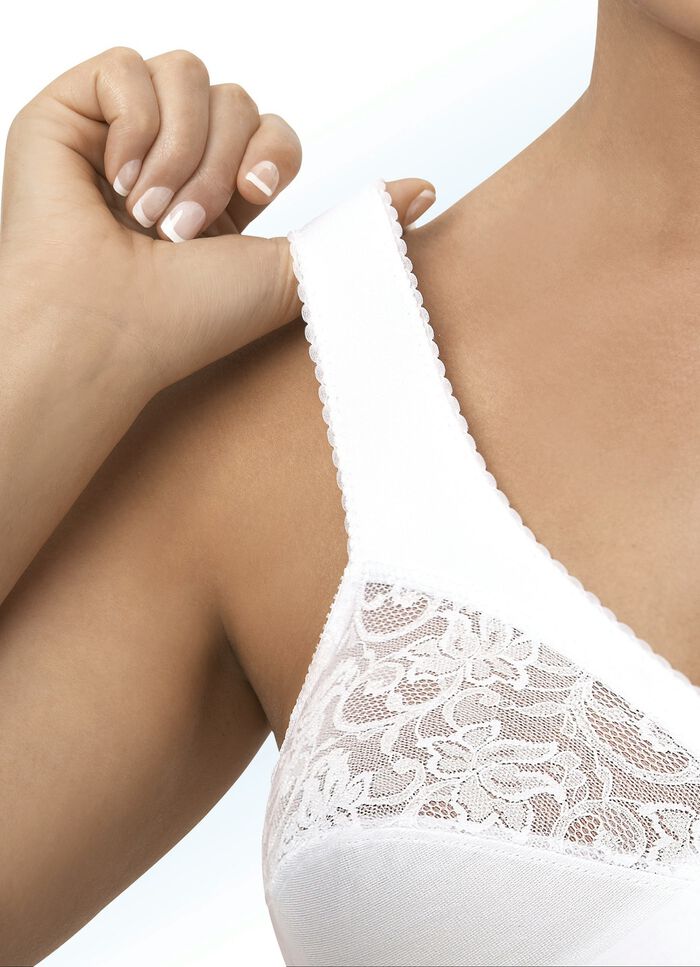 Glamorise St&uuml;tz-BH mit Spitze WEISS