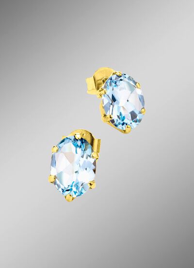 Ohrstecker mit Blautopas 