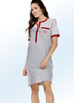 Zweierpack Nachthemden, Kurzarm mit Knopfleiste 