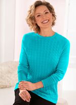 Pullover mit Zopfmuster 