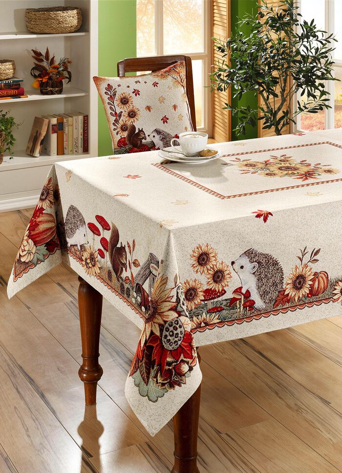 Tisch- und Raumdekoration aus Gobelin CREME