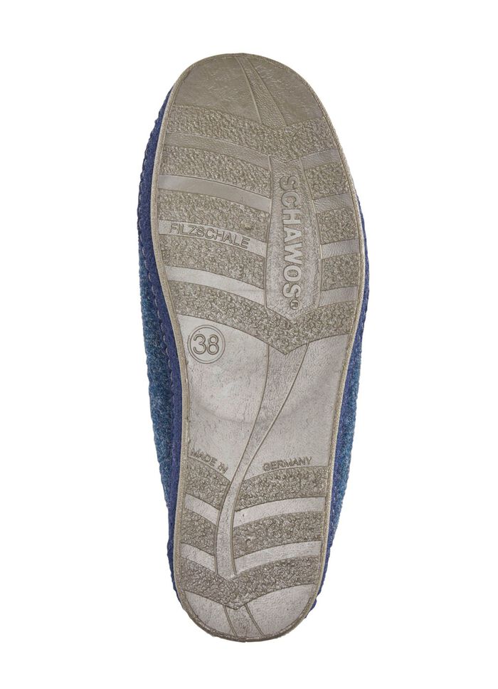 Atmungsaktive Damen-Hausschuhe, mit Klettverschluss MARINE