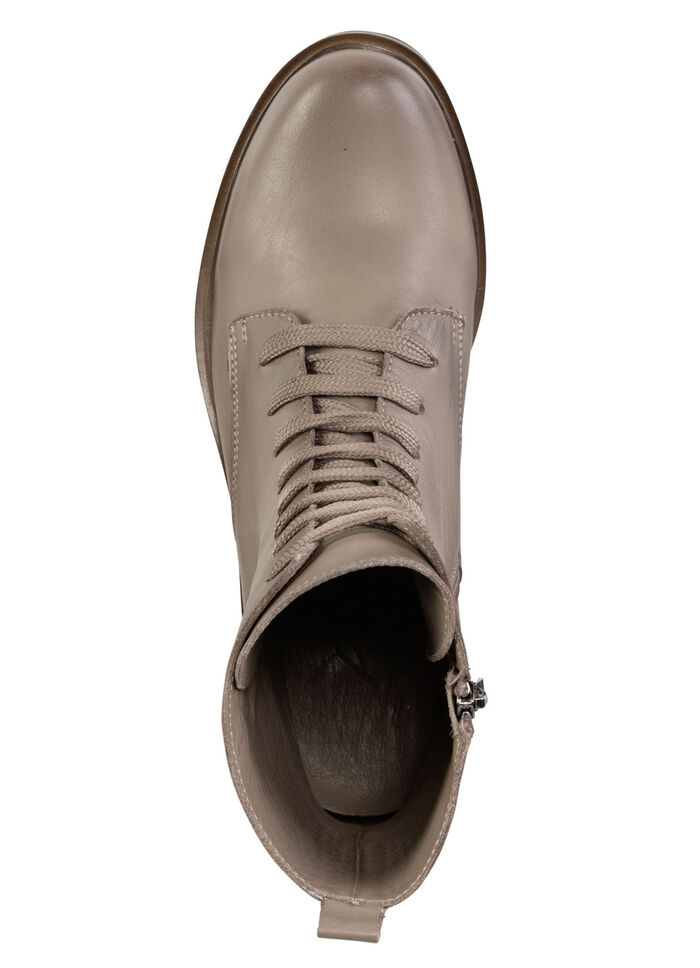 Andrea Conti Schnür-Stiefelette aus Rind-Nappaleder TAUPE