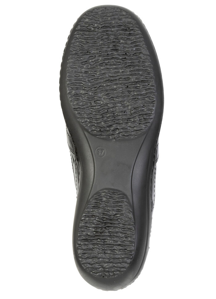 ELENA EDEN, bequeme Damen-Slipper, Weite H, mit herausnehmbarem Fussbett SCHWARZ