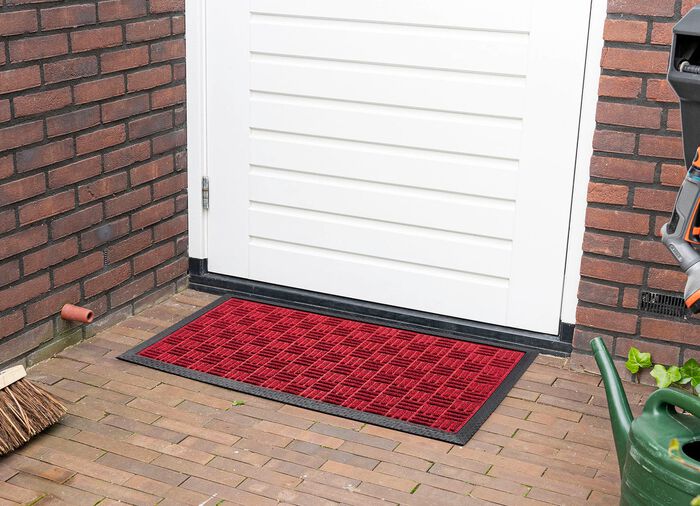 Fussmatte mit rutschhemmender Gummi-R&uuml;ckseite 