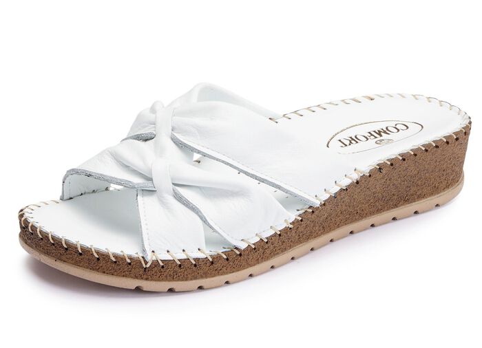 ELENA EDEN Schlauchriemchen-Pantolette WEISS