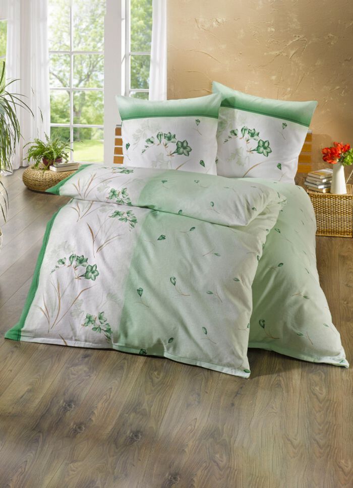 B&uuml;gelleichte DOBNIG Bettw&auml;sche-Garnitur mit Reissverschluss 