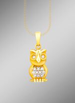 S&uuml;sser Eulen-Anh&auml;nger mit Zirkonia 