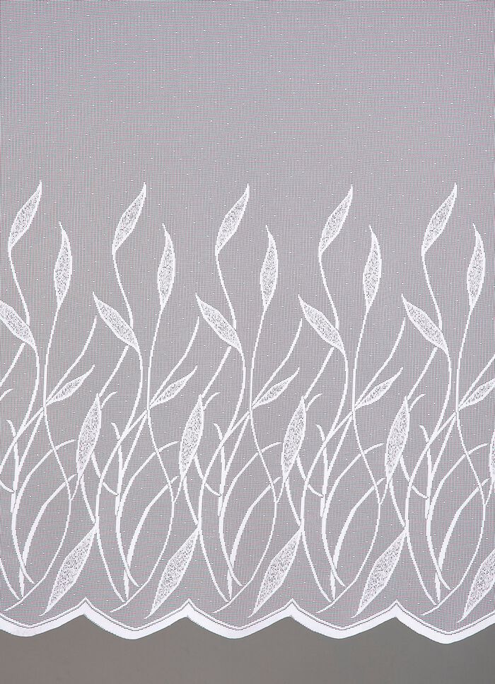 Vorhang Gr&auml;ser mit gebogtem Abschluss und Universalschienenband 