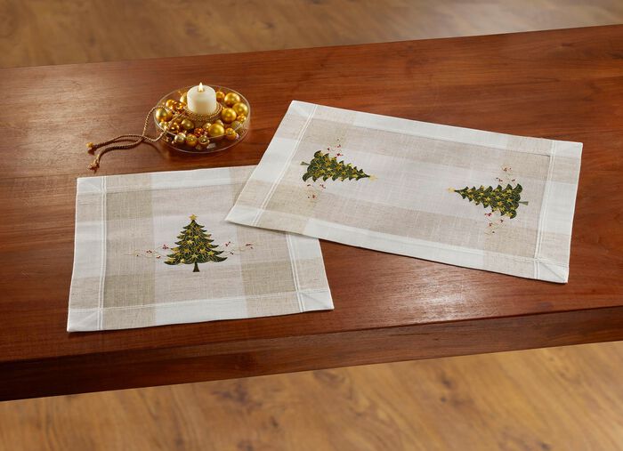 Tisch- und Raumdekoration in Leinenoptik 