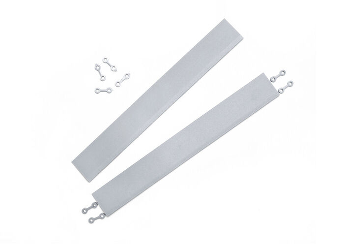 Kanten- und Eckleisten, 2er-Set f&uuml;r Terrassenfliesen HELLGRAU