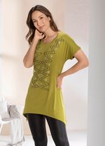 Longshirt mit &uuml;berschnittener Schulterpartie 