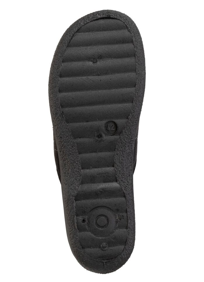 Pantoffel aus kariertem Textil SCHWARZ-BRAUN