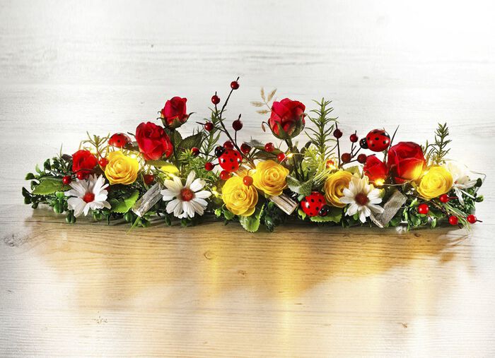 Tischaufleger mit LED-Micro-Lichterkette 