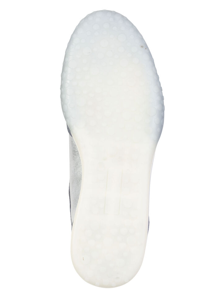 Waldläufer, bequeme Damen-Sneaker, Weite H, mit herausnehmbarem Fussbett JEANSBLAU-SILBER