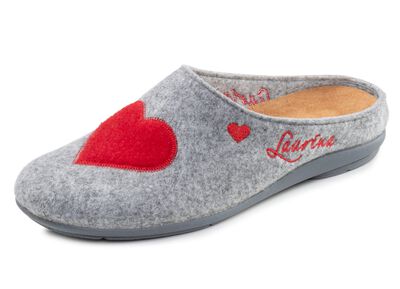 Laurina, klassische Damen-Hausschuhe, mit herausnehmbarem Fussbett 