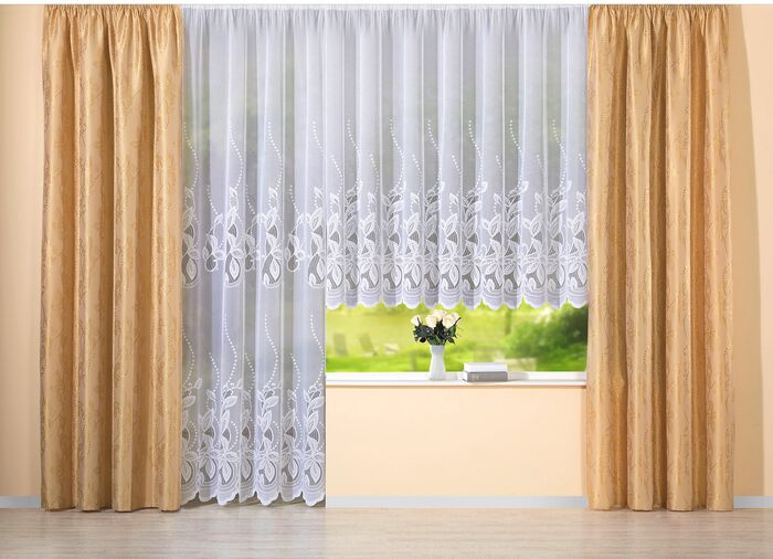 Dekoschal mit Blatt-Musterung, verschiedene Farben GOLD