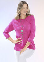 Pullover mit feinem Mustermix PINK