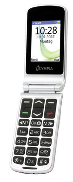 Olympia Style-Duo Klapphandy mit extra grosser Schrift ROT