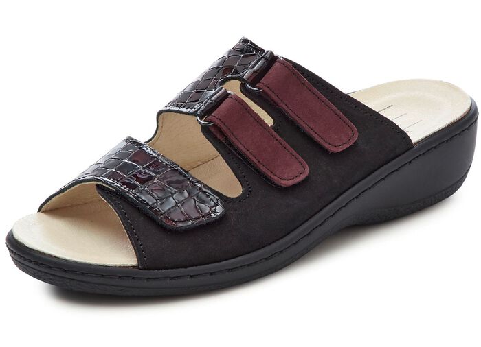 ELENA EDEN, bequeme Damen-Pantoletten, Weite H, mt herausnehmbarem Fussbett 