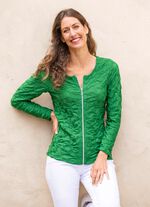 Shirtjacke mit durchgehendem Reissverschluss 