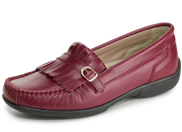 ELENA EDEN, klassische Damen-Slipper, Weite H, mit herausnehmbarem Lederfussbett 