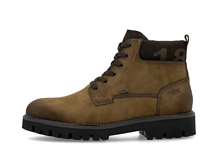 Rieker, gefütterte Herren-Boots, Winterschuhe, Weite H, mit Reissverschluss COGNAC