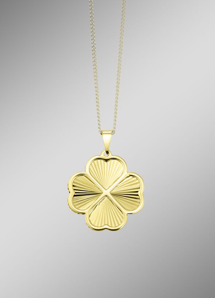 Kleeblatt-Anh&auml;nger aus Gold 