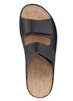 GINO GALANTE, bequeme Herren-Pantoletten, Weite H, mit herausnehmbarem Fussbett SCHWARZ