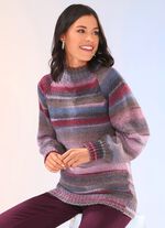 Pullover aus hochwertigem Multicolorgarn mit Schurwolle 