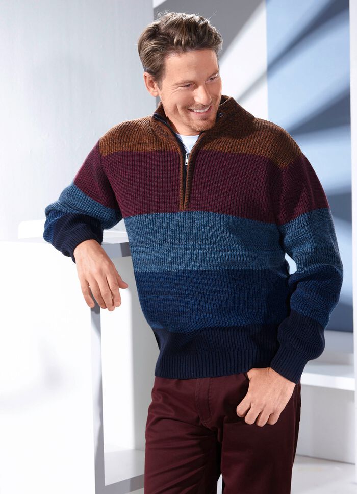 Modischer Troyer mit kurzem Reissverschluss 