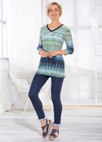 Sagenhafte Tunika mit G&uuml;rtelschlaufen und Bindeg&uuml;rtel 