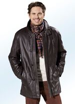 Lederjacke mit Reissverschluss-Doppeltaschen BORDEAUX