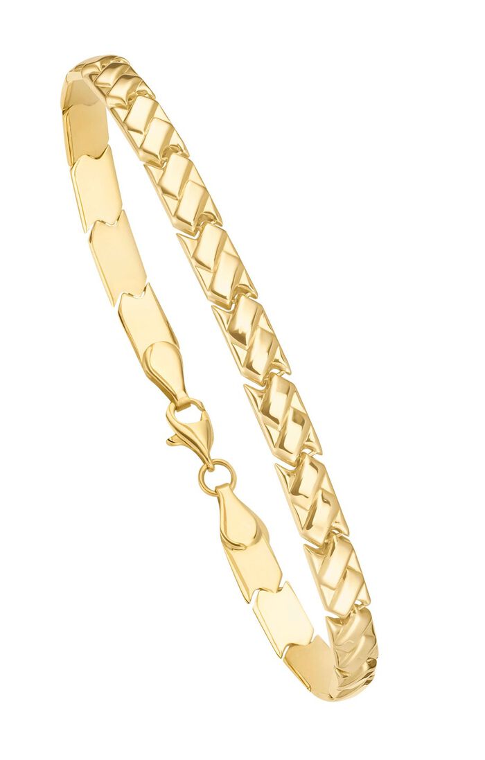 Elegantes, gl&auml;nzendes Armband mit Karabiner 