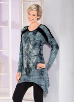 Longshirt in aktueller Batik-Optik in 2 Farben GRAU BATIK