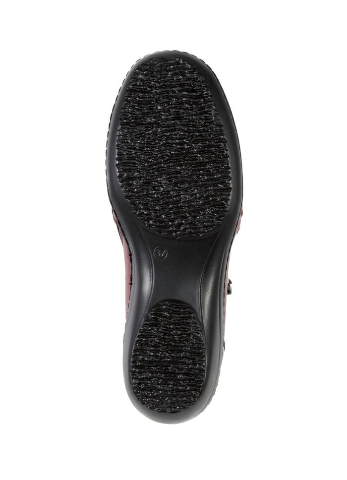 ELENA EDEN Bootie aus teilweise reptilgepr&auml;gtem Nappaleder BURGUND