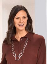 Elegante Halskette mit ovalen Gliedern 