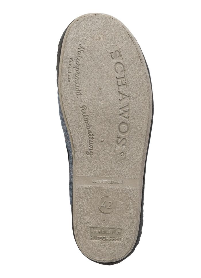 Textil-Hausschuh mit anatomisch geformtem Fussbett 