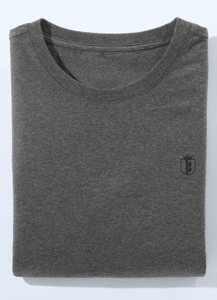 Doppelpack Shirt in 4 Farben  1x WEI&szlig; 1x DUNKELGRAU MELIERT